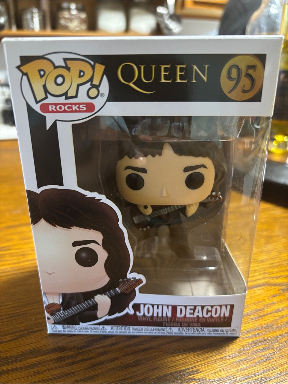 Funko Pop! Rocks Queen John Deacon Vinyl Figure - Black & Brown